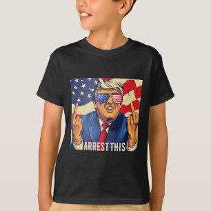 T-shirt Vintage arrestation drôle de Trump Cette 4 juillet