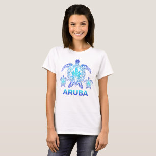 T-shirt Vintage Aruba Ocean Blue Sea Turtle Souvenirs