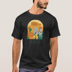 T-shirt Vintage Athènes Grèce Voyage - Parthenon