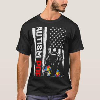 T-shirt Vintage Autisme Porte-pop American Drapeau de sens