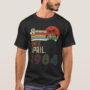 T-shirt Vintage avril 1974 38e anniversaire Retro 38 ans O