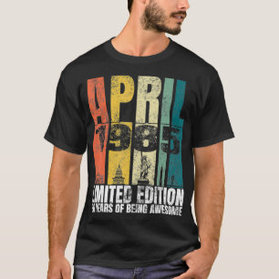 T-shirt Vintage Avril 1985 Cadeaux Anniversaires 36 Ans 36