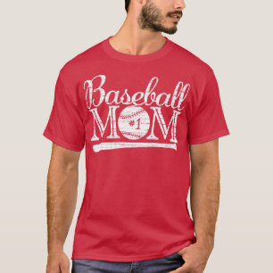 T-shirt Vintage Baseball Maman 1 Joueur favori Plus grand
