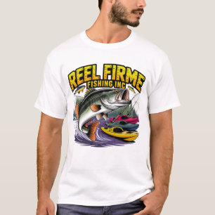 T-Shirt Vintage Bass Reel Firme Fishing Inc