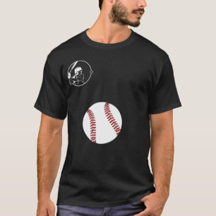 T-Shirt Vintage Batteur de Baseball avec Grand