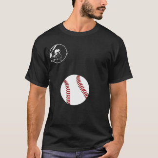 T-Shirt Vintage Batteur de Baseball avec Grand 