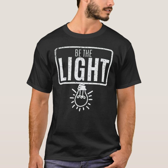 T-shirt Vintage Be The Light (Devant)