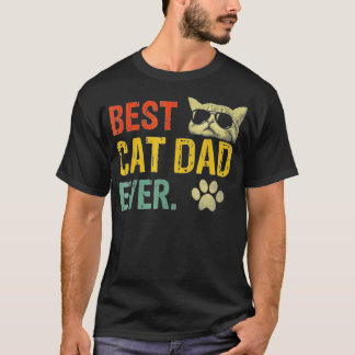 T-shirt Vintage Best Cat Papa Ever Cat Cat Daddy Poison