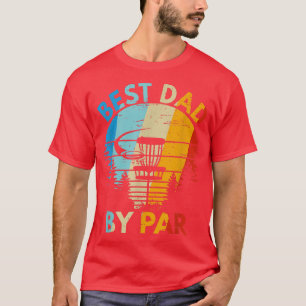 T-shirt Vintage Best Dad By Par Disc Golf Tee Men Fathers 