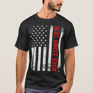 T-shirt Vintage Best Uncle Ever American Flag Father's Day