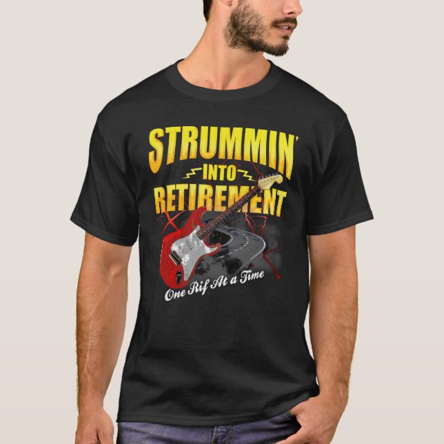 T-shirt Vintage Black Rock Guitare (Devant)