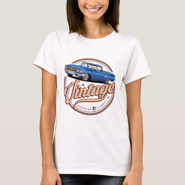 T-shirt Vintage Blue El Camino (Devant)
