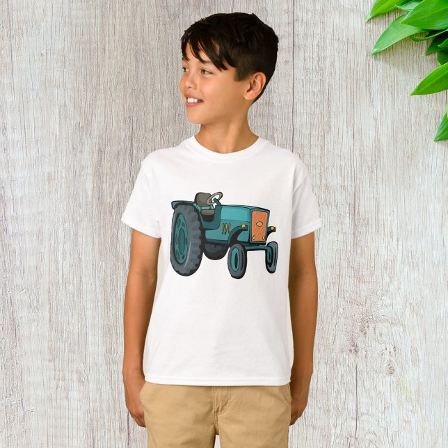 T-shirt Vintage Blue Tracteur (Créateur téléchargé)
