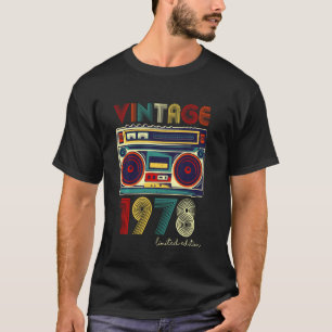 T-shirt Vintage Boom Box 1978 Musique 44e anniversaire 44