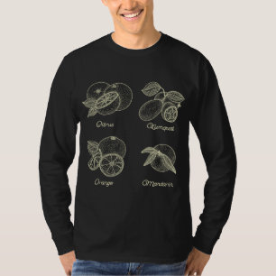 T-shirt Vintage Botanique Orange Arruit Fruit Spring Cotta