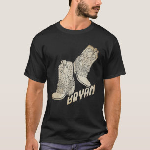 T-shirt Vintage Bryan Crâne de Taureau Fleurs Musique Hor