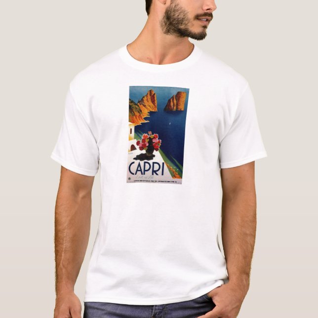 T-shirt Vintage Capri Italie Voyage (Devant)