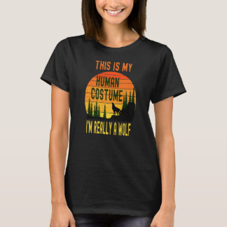 T-shirt Vintage C'Est Mon Costume Humain Je Suis Vraiment