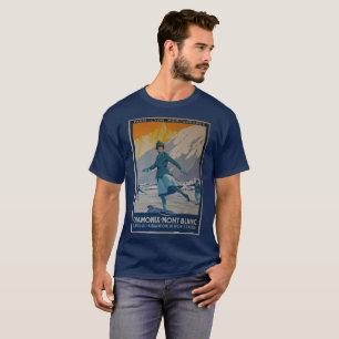 T-shirt vintage Chamonix Mont Blanc Paris vieux