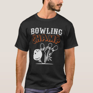 T-shirt Vintage championnat de bowling noir et blanc