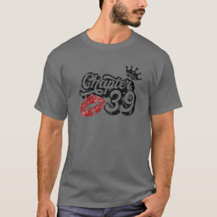 T-shirt Vintage Chapitre 39 Lèvres Classiques Joyeux Anni
