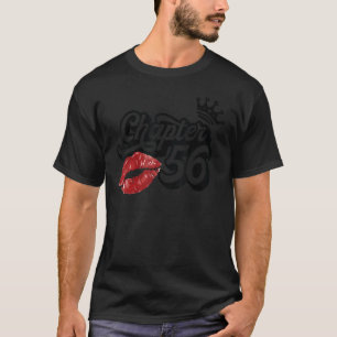 T-shirt Vintage Chapter 56 Classy Lips Happy Birthday 56 Y