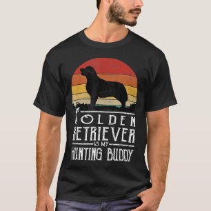T-shirt Vintage - Chasse au coucher du soleil Chien Golden