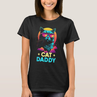 T-shirt Vintage Chat Daddy Retro les années 70 80s Vaporwa