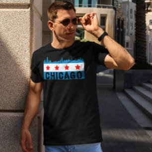 T-shirt Vintage Chicago Flag