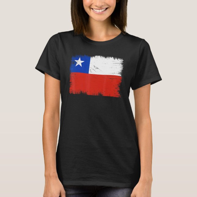 T-shirt Vintage Chile Flag Chilean Independence Day (Devant)