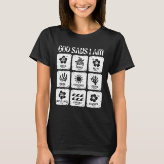 T-shirt Vintage Christian Dieu Dites Je Suis Flower Beach