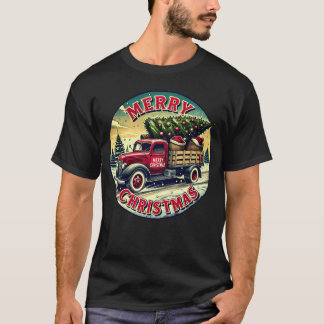 T-shirt Vintage Christmasruck Cadeaux de Noël