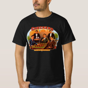 T-shirt Vintage Cigar Étiquette Art, Checkers doux et doux