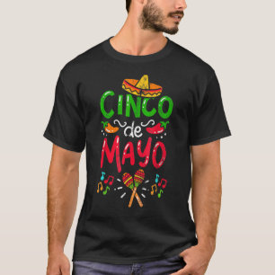 T-shirt Vintage Cinco De Mayo Mexique Idée Fiesta