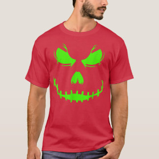 T-shirt Vintage Citrouille d'horreur Face Jack-o'-lantern 