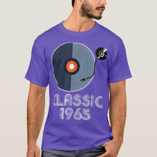 T-shirt Vintage Classic 1965 Vinyl Record Player Musique L