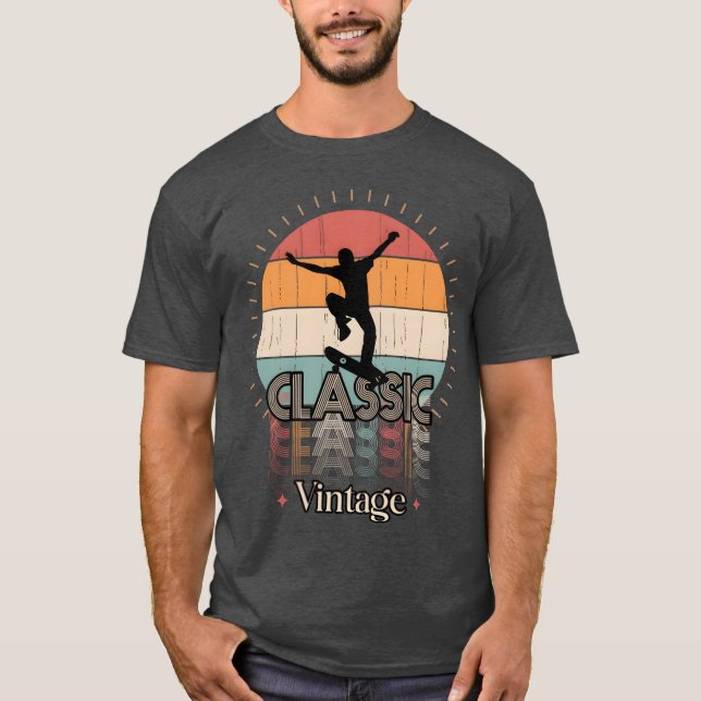 T-shirt Vintage classic SKATE family (Devant)