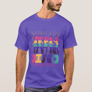 T-shirt Vintage Colorful Funky 70s Disco Dancing vintage