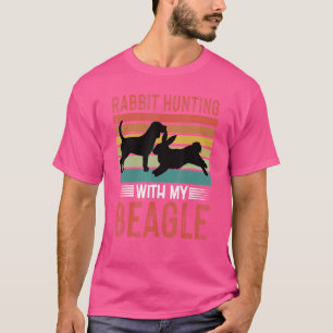 T-shirt Vintage Coucher de lapin Chasse de chien Beagles d