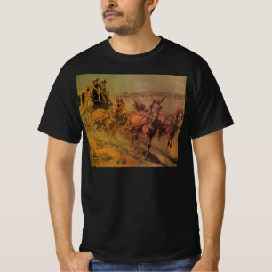 T-shirt Vintage Cowboys, The Stage Coach par John Borein