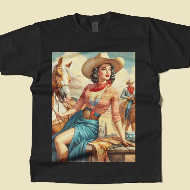T-shirt Vintage Cowgirl (Créateur téléchargé)