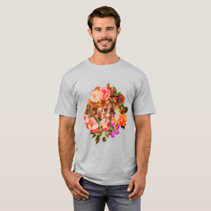 T-shirt Vintage crâne floral