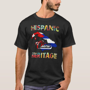 T-shirt Vintage Cuba Fierté du drapeau cubain Patrimoine h