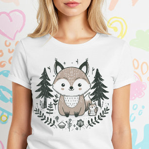 T-shirt Vintage Cute Baby Fox