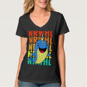 T-shirt Vintage Cute Narwhal