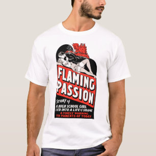 T-shirt vintage d'affiche de film "de passion