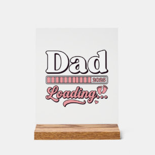 T-shirt vintage d'annonce de bébé 2025 Papa en rou