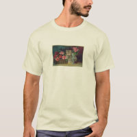 T-shirt vintage de carte postale de chat