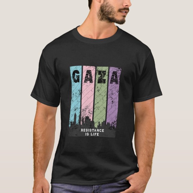 T-Shirt Vintage de GAZA | Solidarité (Devant)