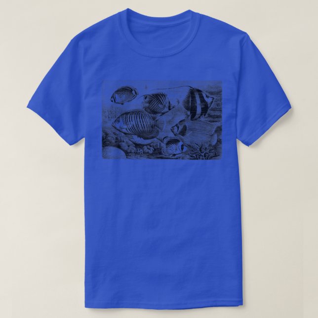 T-shirt vintage de poisson tropical (Design devant)